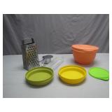 Colorful Kitchenware Collection With Grater