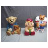 3 Cookie Jars Featuring Whimsical Designs
