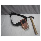 Hammer with Leather Holder & Belt