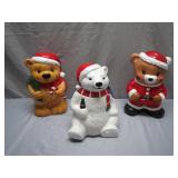 3 Holiday-Themed Bear Cookie Jars