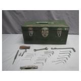 Green Master Metal Toolbox with Tools
