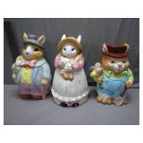 3 Bunny Cookie Jars From Heartfelt Kitchen