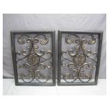 2 Decorative Metal Wall Panels