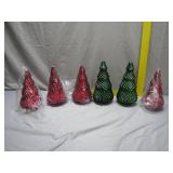 Red and Green Glass Tree Decorations