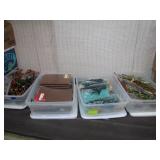 4 Totes of Faux Flowers and Supplies