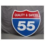 Quality & Safety 55 Shield Sign