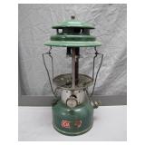 Coleman Model 220F Lantern with Green Globe Cap