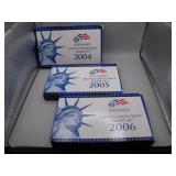 2004, 2005 & 2006 US Mint Proof Sets