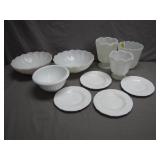 White Milk Glass Tableware