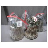 5 Woven Bell Decor Pieces