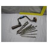 Brace Drill with Auger Bit Set