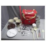 Retro ColSac Cooler Set with Dining Utensils