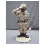 Emmett Kelly Jr. Clown Saluting Figurine