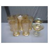 Amber-Glass Tumblers and Dessert Cups