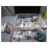 Craft Supplies Assortment in Storage Bin