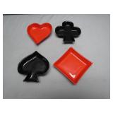 Playing Card-Themed Ceramic Dishes Set