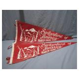 Pair of Vintage Mauch Chunk, PA Pennants