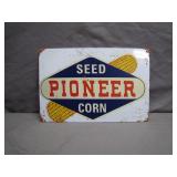 Vntg-Style Pioneer Seed Corn Advertising Tin Sign