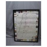 Framed Napa Valley Wine Map, 19 x 24 Inches