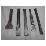 5 Vintage Metalworking Chisels