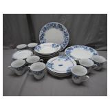Gibson China Set with Blue Floral Design