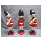3 Painted Toy Soldier Figurines