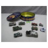Die-Cast Vehicles With Tin Box
