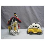 Whimsical Ceramic Night Light Pair