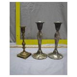 Ornate Candlesticks with Bonus Brass Mate