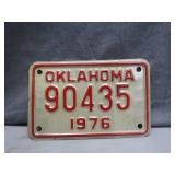 1976 Oklahoma Motorcycle Tag