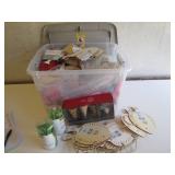 Large Crafting Supplies Lot in Storage Bin