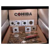 Cigar Box of Vintage US Coins