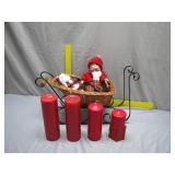 Festive Sleigh Set With Doll and Candles