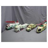 Hess Toy Trucks and Helicopter