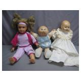 3 Collectible Dolls in Mixed Attire