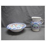 Jamestown Collection Ceramic Pitcher and Bowl