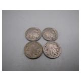 (4) 1930 Buffalo Nickels