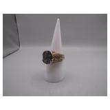 925 Stamped Gold-Colored Ring, Size 8