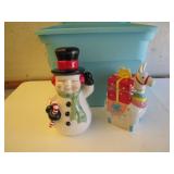 Snowman & Alpaca Figurine Set