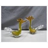 Murano Style Roadrunner Figurines