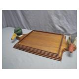 Handcrafted Duck-Head Wooden Serving Tray