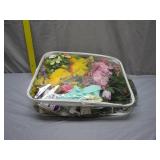 Artificial Flowers in Zippered Case