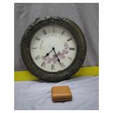 Decorative Wall Clock and Folding Travel Clock Set