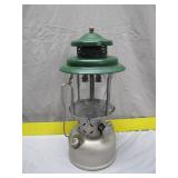Classic Metal Camping Lantern with Green Top