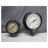 Two Industrial Pressure Gauges