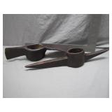 Two Vintage Pickaxe Heads