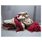 Full/Queen Size Comforter in Red and Beige