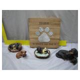 Dachshund Figurine Collection with Plaque