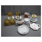 Floral-Themed Tableware and Glassware Set