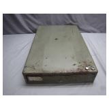 Gray Metal Cash Register Drawer With Keyhole